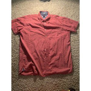 Vintage Tommy Hilfiger Pink Solid  Button Down Shirt Mens Size XL Bin O